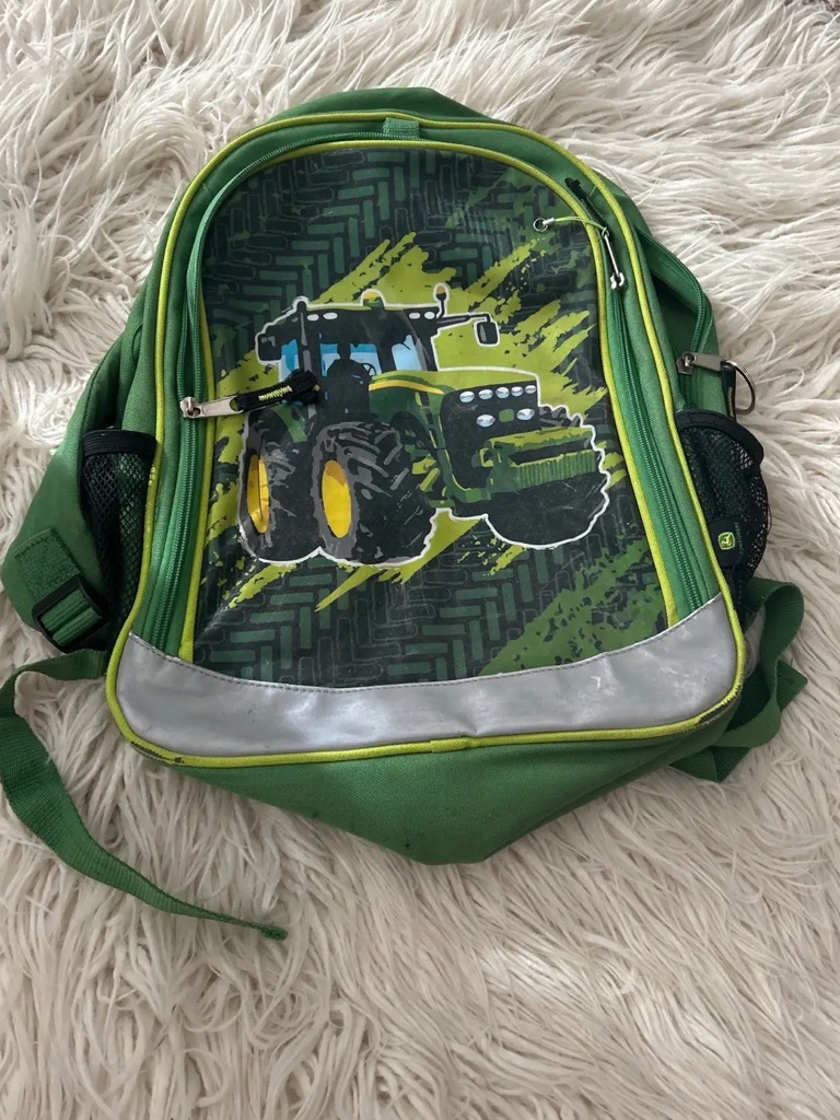 Kids John Deere Brand Green Tractor Backpack Kids John Deere Brand Green Tractor Backpack